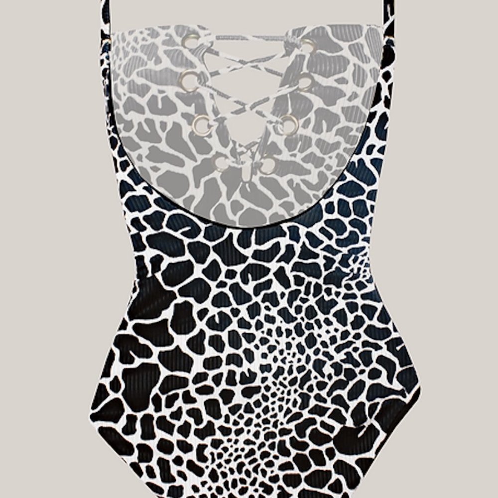 Shop Monteza Tuscon Swimsuit Cow Print one piece bathing suit - Picture 4 of 5